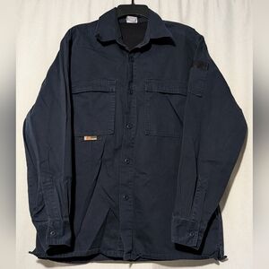 Vintage Levi's L2 Navy Long Sleeve Heavy Utility Button Shirt Medium 100% Cotton